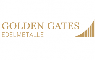 Bild des goldfarbigen Logos von Golden Gates Edelmetalle (Partner von Mindcon UG)